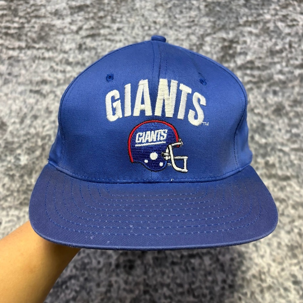 Vintage New York Giants AJD Team NFL Hat Snap Back Blue Embroidered Logo 80s 90s